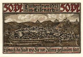 Német Birodalom/Weimari Köztársaság/ Eisenach 1921. 50Pf(6x) 6klf db, teljes sor T:I