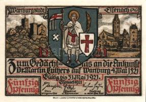 Német Birodalom/Weimari Köztársaság/ Eisenach 1921. 50Pf(6x) 6klf db, teljes sor T:I