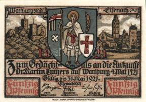 Német Birodalom/Weimari Köztársaság/ Eisenach 1921. 50Pf(6x) 6klf db, teljes sor T:I