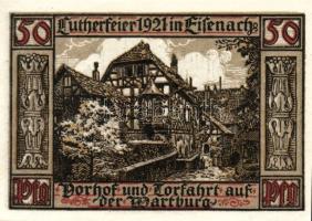 Német Birodalom/Weimari Köztársaság/ Eisenach 1921. 50Pf(6x) 6klf db, teljes sor T:I