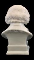 Herendi porcelán fehér mázas Beethoven büszt, jelzett, kis kopásnyomokkal, m: 21 cm
