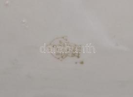 Zsolnay búgócsigás kislány figura, kézzel festett, jelzett, Sinkó, hibátlan 17x12 cm