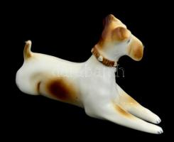 Zsolnay porcelán foxi, kézzel festett, jelzett, hibátlan, 12×7 cm