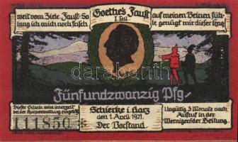 Német Birodalom/Weimari Köztársaság/ Schierke 1921. 10Pf(2x) + 25Pf(2x) + 50Pf(2x) 6klf db, teljes s...