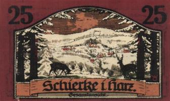Német Birodalom/Weimari Köztársaság/ Schierke 1921. 10Pf(2x) + 25Pf(2x) + 50Pf(2x) 6klf db, teljes s...