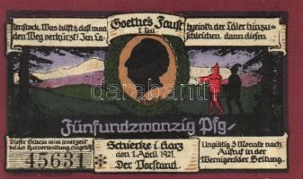 Német Birodalom/Weimari Köztársaság/ Schierke 1921. 10Pf(2x) + 25Pf(2x) + 50Pf(2x) 6klf db, teljes s...