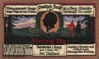 Német Birodalom/Weimari Köztársaság/ Schierke 1921. 10Pf(2x) + 25Pf(2x) + 50Pf(2x) 6klf db, teljes s...