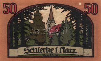 Német Birodalom/Weimari Köztársaság/ Schierke 1921. 10Pf(2x) + 25Pf(2x) + 50Pf(2x) 6klf db, teljes s...