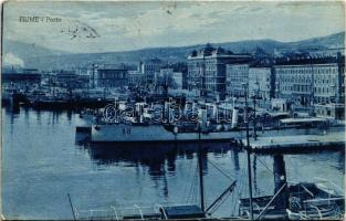 Fiume, Rijeka; Porto / battleships at the port (EK)