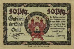 Német Birodalom/Weimari Köztársaság/ Suhl D.N. 50Pf(4x) 4klf db, teljes sor T:I