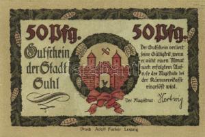 Német Birodalom/Weimari Köztársaság/ Suhl D.N. 50Pf(4x) 4klf db, teljes sor T:I