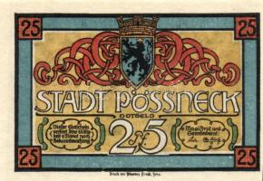 Német Birodalom/Weimari Köztársaság/ Pößneck D.N. 25Pf + 50Pf + 75Pf 3klf db, teljes sor T:I