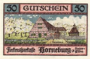 Német Birodalom/Weimari Köztársaság/ Horneburg 1921. 25Pf + 50Pf + 75Pf 3klf db, teljes sor T:I