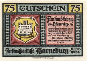 Német Birodalom/Weimari Köztársaság/ Horneburg 1921. 25Pf + 50Pf + 75Pf 3klf db, teljes sor T:I