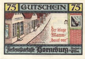 Német Birodalom/Weimari Köztársaság/ Horneburg 1921. 25Pf + 50Pf + 75Pf 3klf db, teljes sor T:I