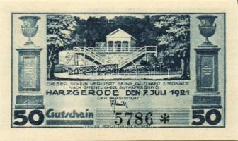 Német Birodalom/Weimari Köztársaság/ Harzgerode 1921. 25Pf + 50Pf + 75Pf 3klf db, teljes sor T:I