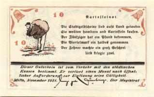 Német Birodalom/Weimari Köztársaság/ Melle 1921. 10Pf(2x) 25Pf(2x) + 50Pf(2x) 6klf db, teljes sor T:...