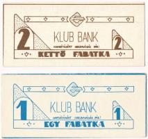 DN Klub Bank 1 Fabatka + 2 Fabatka T:I-
