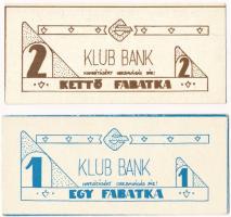 DN Klub Bank 1 Fabatka + 2 Fabatka  T:I-