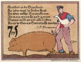 Német Birodalom/Weimari Köztársaság/ Diepholz 1921. 50Pf(2x) + 75Pf(2x) 4klf db, teljes sor T:I