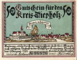 Német Birodalom/Weimari Köztársaság/ Diepholz 1921. 50Pf(2x) + 75Pf(2x) 4klf db, teljes sor T:I