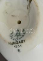 Hollóházi porcelán kacsa, kézzel festett, jelzett, hibátlan, m: 6 cm