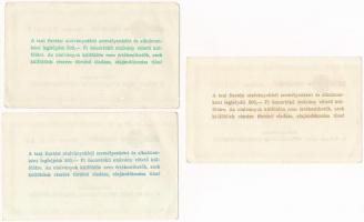 ~1980. "Volán Tourist" 10Ft + 20Ft + 50Ft fizetési utalvány T:I-