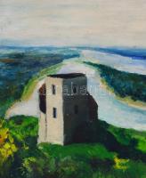 Boromisza jelzéssel: Várrom. Olaj, farost, sarkaiban kissé sérült, 50x40 cm