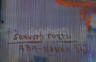 Aba-Novák jelzéssel: Porto San Vito. Olaj, karton. Üvegezett fa keretben. 29,5x41 cm