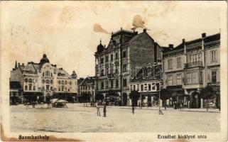 1915 Szombathely, Erzsébet királyné utca, Schuster üzlete (fl)