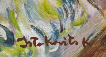 Istókovits jelzéssel: Halászok. Olaj, farost, 68x82,5 cm