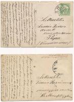 2 db RÉGI katonai motívum képeslap fotó / 2 pre-1945 military motive photo postcards