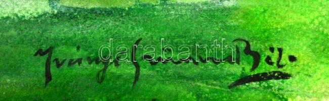 Iványi jelzéssel: Fák. Akvarell, papír, sérült, 35x50,5 cm