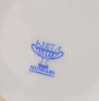 Anita virágmintás porcelán váza, matricás, jelzett, kis kopásnyomokkal, m: 20 cm