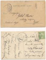 2 db RÉGI motívum képeslap: világosság felé tartandó litho üdvözlőlap és magyar vasutasok csoportkép...