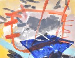 Misch Ádám (1935-1995): Együtt (Zusammen). Vegyes technika, papír, jelzett (87 Misch) és a hátoldalá...