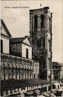 Ferrara, Campanile della Cattedrale / cathedral, bell tower, tram, market. Ediz. Cart. Sociale