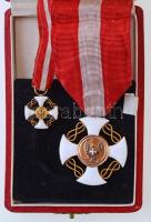 Olaszország 1868. "Olasz Koronarend Tisztikeresztje" Au zománcozott kitüntetés mellszalagg...