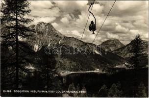 Dolomiti, Dolomites; Seggiovia Misurina, Col da Varda / chairlift, elevated passenger ropeway. Foto Edizioni Ghedina (Cortina)