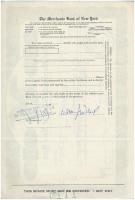 Amerikai Egyesült Államok / New York 1976. "The Merchants Bank of New York" részvénye 3,12...