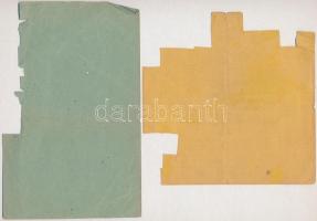 1943-1946. "Budapesti Közellátási Szelvényív" bélyegzéssel (2xklf) T:III