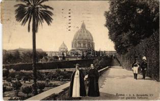 1922 Roma, Rome; S. S. Benedetto XV nel giardino Vaticano / Pope Benedict XV in the Vatican garden. Edit. Brunner & C. 6187. (EK)