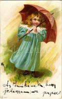 1900 Girl with umbrella. E.G. 339. litho (Rb)