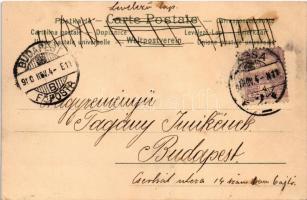 1900 Greeting card with angels, litho