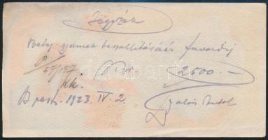 Reicher István úri- és női ruhák litho számolócédula