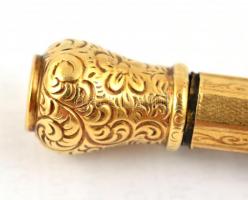 Arany (Au) 14 K arany töltőceruza, jelzett, működő állapotban, bruttó: 18,3 g, h: 12 cm