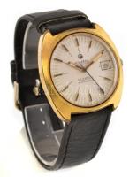 Roamer Searock automata karóra, bőr szíjjal, működik, kissé karcos plexivel