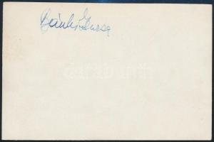 Bánki Zsuzsa (1921-1998) aláírása az őt ábrázoló fotó hátoldalán