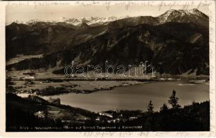 Tegernsee, Blick v. Neureuth-Haus auf Schloß Tegernsee u. Karwendel / general view, castle. Aufnahme u. Verlag Georg Eitzenbergen Nr. 1173.