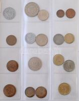~200db vegyes fémpénz tétel albumba rendezve sok klf országból, közte Hollandia 1956. 1G Ag "I....
